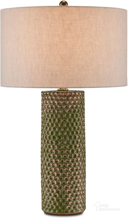 The appearance of Polka Dot Green Table Lamp designed by Currey & Company in the modern / contemporary interior design. This green piece of furniture  was selected by 1StopBedrooms from Polka Dot Collection to add a touch of cosiness and style into your home. Sku: 6000-0820. Material: Ceramic. Product Type: Table Lamp. Image1