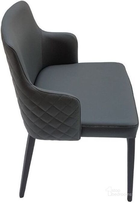 The appearance of Polly Anthracite Grey Leather Arm Chair designed by Bellini Modern Living in the transitional interior design. This gray piece of furniture  was selected by 1StopBedrooms from Polly Collection to add a touch of cosiness and style into your home. Sku: Polly-A GRY. Product Type: Dining Chair.