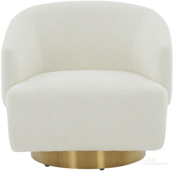 The appearance of Pollyanne Swivel Accent Chair In Ivory and Gold designed by Safavieh Couture in the modern / contemporary interior design. This ivory and gold piece of furniture  was selected by 1StopBedrooms from Pollyanne Collection to add a touch of cosiness and style into your home. Sku: SFV4813A. Product Type: Accent Chair. Material: Plywood. Image1