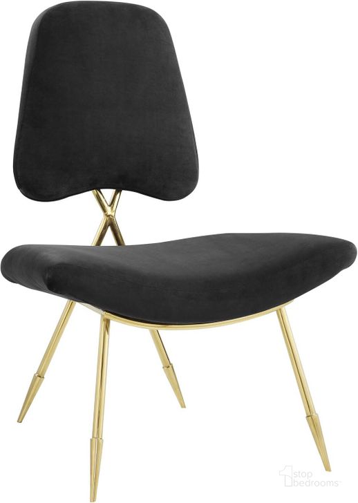 The appearance of Ponder Black Performance Velvet Lounge Chair designed by Modway in the modern / contemporary interior design. This black piece of furniture  was selected by 1StopBedrooms from Ponder Collection to add a touch of cosiness and style into your home. Sku: EEI-2809-BLK. Material: Wood. Product Type: Living Room Chair. Image1