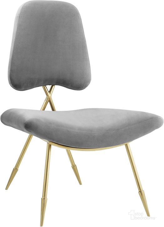 The appearance of Ponder Gray Performance Velvet Lounge Chair designed by Modway in the modern / contemporary interior design. This gray velvet piece of furniture  was selected by 1StopBedrooms from Ponder Collection to add a touch of cosiness and style into your home. Sku: EEI-2809-GRY. Material: Wood. Product Type: Living Room Chair. Image1