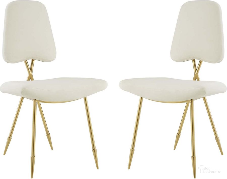 The appearance of Ponder Ivory Dining Side Chair Set of 2 designed by Modway in the modern / contemporary interior design. This ivory piece of furniture  was selected by 1StopBedrooms from Ponder Collection to add a touch of cosiness and style into your home. Sku: EEI-3506-IVO. Material: Wood. Product Type: Side Chair. Image1