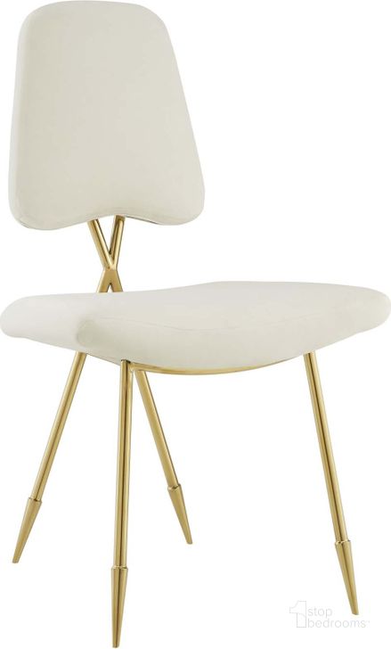 The appearance of Ponder Ivory Performance Velvet Dining Side Chair designed by Modway in the modern / contemporary interior design. This ivory piece of furniture  was selected by 1StopBedrooms from Ponder Collection to add a touch of cosiness and style into your home. Sku: EEI-2811-IVO. Material: Wood. Product Type: Side Chair. Image1
