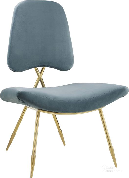 The appearance of Ponder Sea Blue Performance Velvet Lounge Chair designed by Modway in the modern / contemporary interior design. This sea blue piece of furniture  was selected by 1StopBedrooms from Ponder Collection to add a touch of cosiness and style into your home. Sku: EEI-2809-SEA. Material: Wood. Product Type: Living Room Chair. Image1