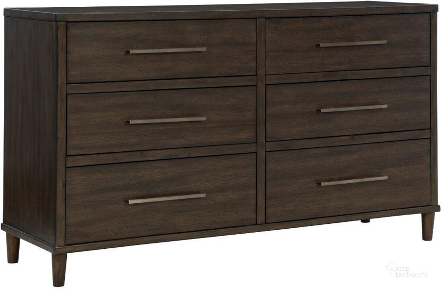 The appearance of Poplar Valley Brown Dresser designed by Atelier Home in the modern / contemporary interior design. This brown piece of furniture  was selected by 1StopBedrooms from Poplar Valley Collection to add a touch of cosiness and style into your home. Sku: B374-31. Material: Wood. Product Type: Dresser. Image1