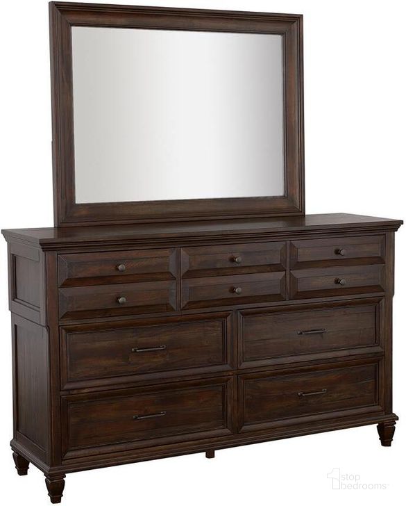 The appearance of Port Philip Brown Dresser Mirror 0qd24390559 designed by Off 5th Home in the transitional interior design. This brown piece of furniture  was selected by 1StopBedrooms from Port Philip Collection to add a touch of cosiness and style into your home. Sku: 223034. Product Type: Mirror. Material: Plywood. Image1
