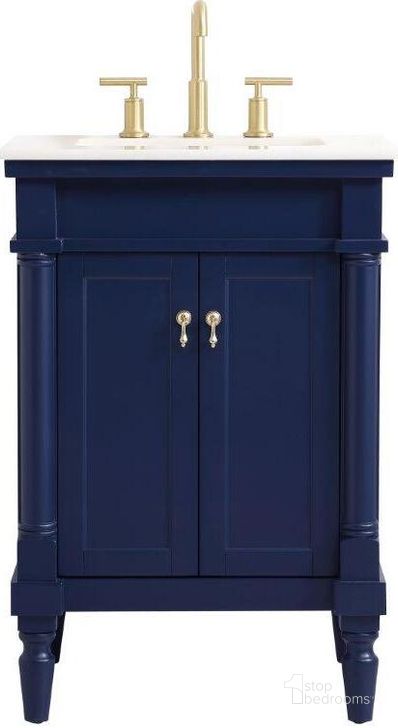 The appearance of Portalson Blue Bathroom Vanity Bathroom Furniture 0qd24308295 designed by Versailles Home in the traditional interior design. This blue piece of furniture  was selected by 1StopBedrooms from Portalson Collection to add a touch of cosiness and style into your home. Sku: VF13024BL. Material: Wood. Product Type: Bathroom Vanity. Image1