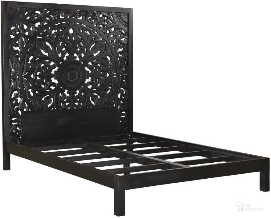 The appearance of Porter Designs Bali Solid Hand Carved Wood Queen Bed In Black designed by Porter Designs in the rustic / southwestern interior design. This black piece of furniture  was selected by 1StopBedrooms from Bali Collection to add a touch of cosiness and style into your home. Sku: 04-196-14-CBDB-KIT. Bed Type: Platform Bed. Material: Wood. Product Type: Platform Bed. Bed Size: Queen. Image1
