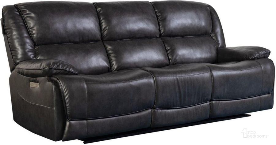 The appearance of Porter Designs Ennis Triple Power Reclining Sofa In Black designed by Porter Designs in the transitional interior design. This black piece of furniture  was selected by 1StopBedrooms from Ennis Collection to add a touch of cosiness and style into your home. Sku: 03-202C-01-4830. Product Type: Reclining Sofa. Material: Polyurethane. Image1