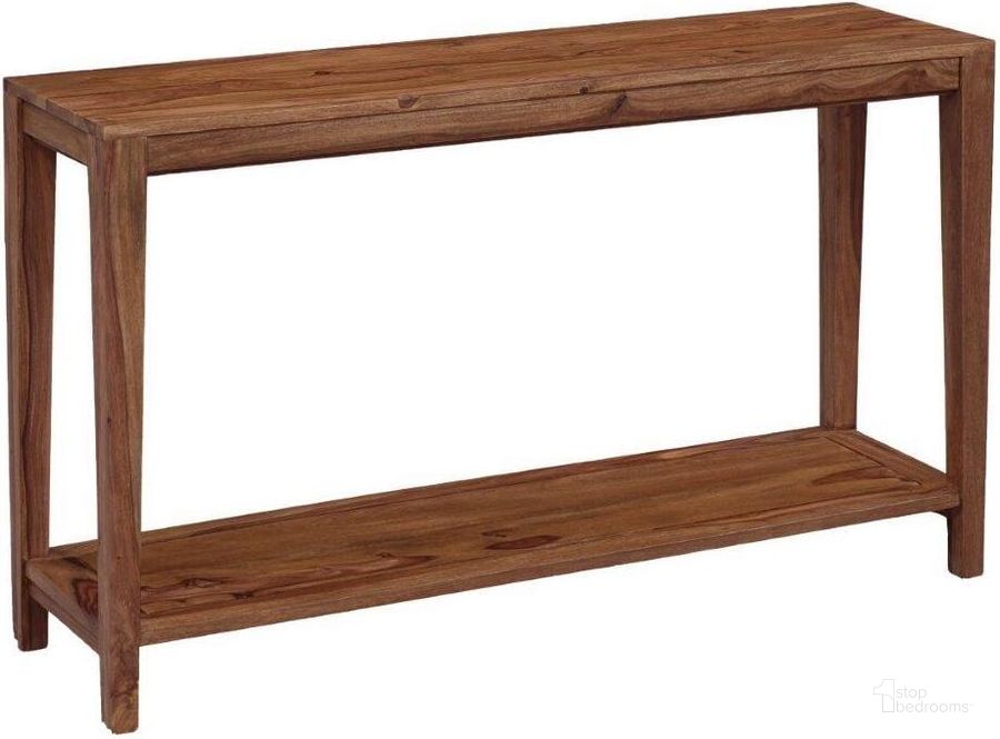 The appearance of Porter Designs Fall River Solid Sheesham Wood Console Table In Natural designed by Porter Designs in the modern / contemporary interior design. This natural piece of furniture  was selected by 1StopBedrooms from Fall River Collection to add a touch of cosiness and style into your home. Sku: 05-117-10-4428. Material: Wood. Product Type: Console Table. Image1