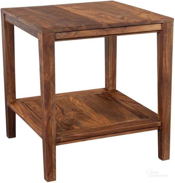 The appearance of Porter Designs Fall River Solid Sheesham Wood End Table In Natural 05-117-25-4424 designed by Porter Designs in the modern / contemporary interior design. This natural piece of furniture  was selected by 1StopBedrooms from Fall River Collection to add a touch of cosiness and style into your home. Sku: 05-117-25-4424. Material: Wood. Product Type: End Table. Image1
