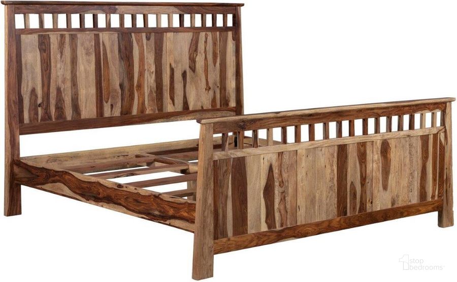 The appearance of Porter Designs Kalispell Solid Sheesham Wood King Bed In Natural 04-116-17-PDU101-KIT designed by Porter Designs in the modern / contemporary interior design. This natural piece of furniture  was selected by 1StopBedrooms from Kalispell Collection to add a touch of cosiness and style into your home. Sku: 04-116-17-PDU101-KIT. Bed Type: Panel Bed. Material: Wood. Product Type: Panel Bed. Bed Size: King. Image1