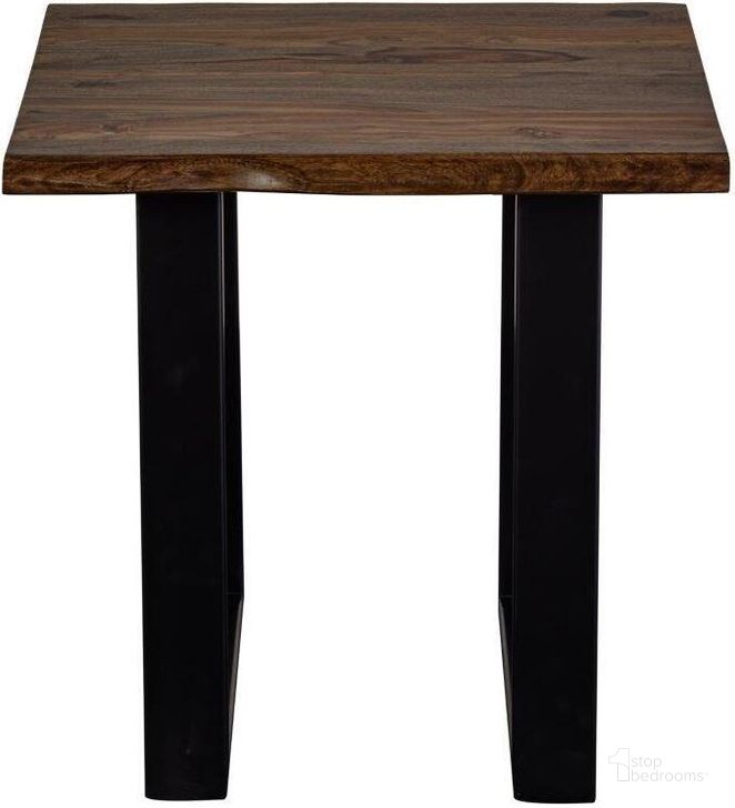 The appearance of Porter Designs Manzanita Live Edge Solid Acacia Wood End Table In Brown 05-196-07-2340T-KIT designed by Porter Designs in the modern / contemporary interior design. This brown piece of furniture  was selected by 1StopBedrooms from Manzanita Collection to add a touch of cosiness and style into your home. Sku: 05-196-07-2340T-KIT. Material: Wood. Product Type: End Table. Image1