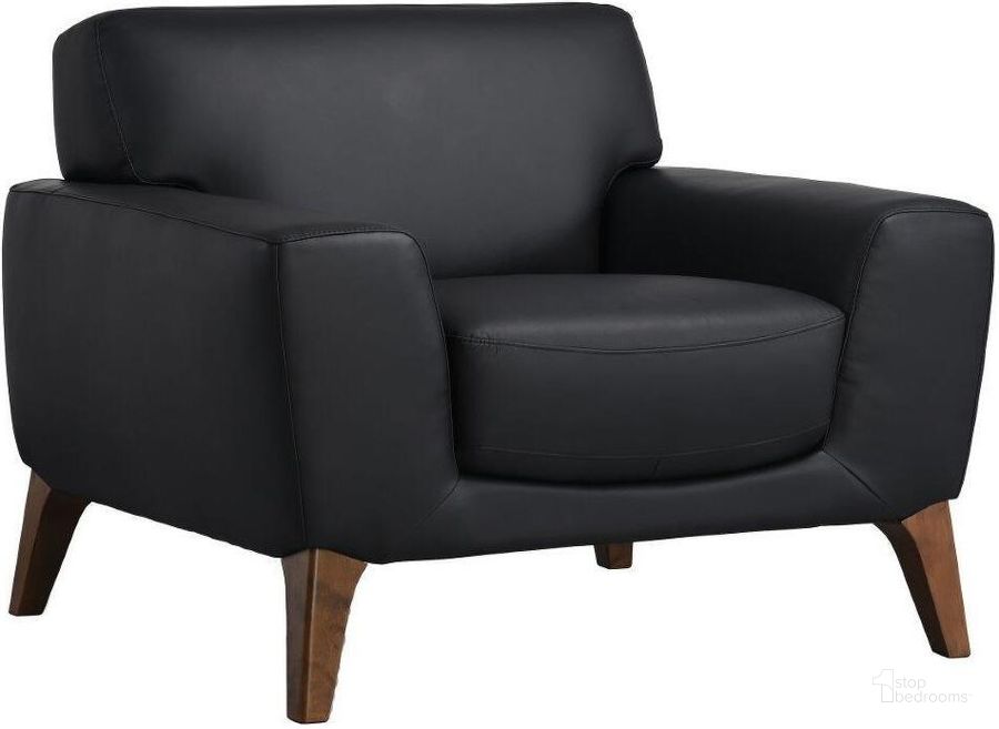 The appearance of Porter Designs Modena Genuine Leather Chair In Black designed by Porter Designs in the modern / contemporary interior design. This black piece of furniture  was selected by 1StopBedrooms from Modena Collection to add a touch of cosiness and style into your home. Sku: 02-204-03-0195. Material: Leather. Product Type: Chair. Image1