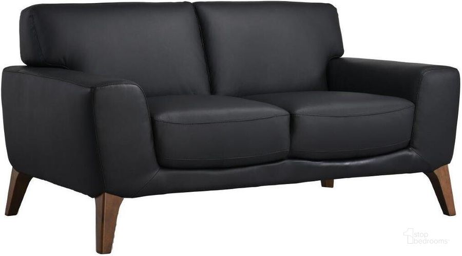 The appearance of Porter Designs Modena Genuine Leather Loveseat In Black designed by Porter Designs in the transitional interior design. This black piece of furniture  was selected by 1StopBedrooms from Modena Collection to add a touch of cosiness and style into your home. Sku: 02-204-02-0195. Material: Leather. Product Type: Loveseat. Image1