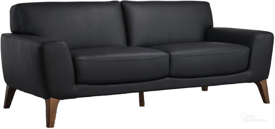The appearance of Porter Designs Modena Genuine Leather Sofa In Black designed by Porter Designs in the modern / contemporary interior design. This black piece of furniture  was selected by 1StopBedrooms from Modena Collection to add a touch of cosiness and style into your home. Sku: 02-204-01-0195. Material: Leather. Product Type: Sofa. Image1