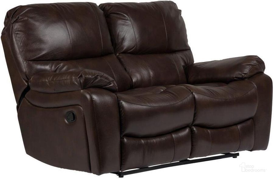 The appearance of Porter Designs Ramsey Leather-Look Dual Reclining Loveseat In Brown 03-112C-02B-6013 designed by Porter Designs in the transitional interior design. This dark brown piece of furniture  was selected by 1StopBedrooms from Ramsey Collection to add a touch of cosiness and style into your home. Sku: 03-112C-02B-6013. Material: Leather. Product Type: Reclining Loveseat. Image1