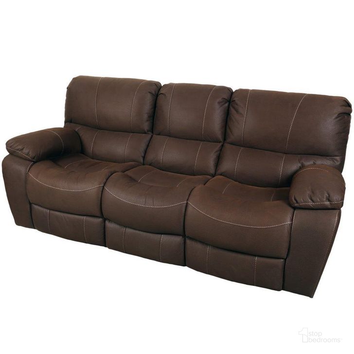 The appearance of Porter Designs Ramsey Leather-Look Reclining Sofa In Brown 03-112C-01-6016 designed by Porter Designs in the transitional interior design. This brown piece of furniture  was selected by 1StopBedrooms from Ramsey Collection to add a touch of cosiness and style into your home. Sku: 03-112C-01-6016. Material: Leather. Product Type: Reclining Sofa. Image1