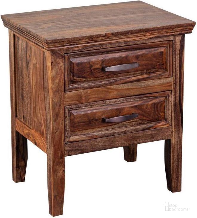 The appearance of Porter Designs Sonora Solid Sheesham Wood Nightstand In Brown designed by Porter Designs in the modern / contemporary interior design. This brown piece of furniture  was selected by 1StopBedrooms from Sonora Collection to add a touch of cosiness and style into your home. Sku: 04-116-04-0433. Material: Wood. Product Type: Nightstand. Image1