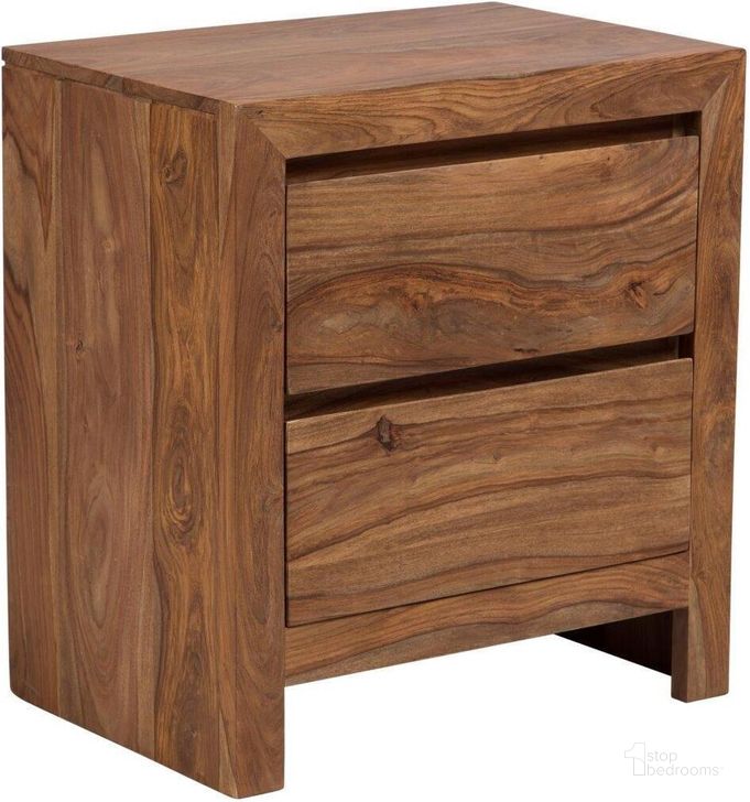 The appearance of Porter Designs Urban Solid Sheesham Wood Nightstand In Brown designed by Porter Designs in the modern / contemporary interior design. This brown piece of furniture  was selected by 1StopBedrooms from Urban Collection to add a touch of cosiness and style into your home. Sku: 04-117-04-1426. Material: Wood. Product Type: Nightstand. Image1