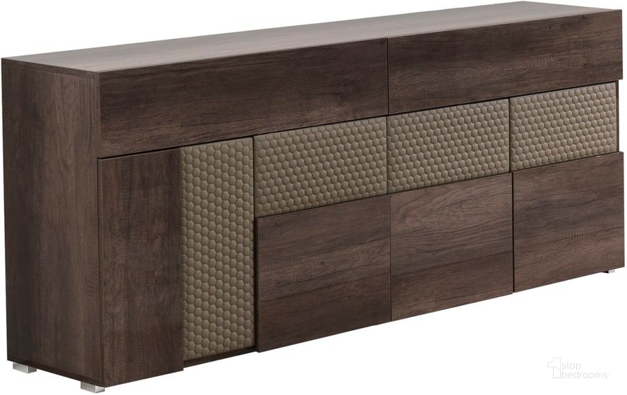 The appearance of Portofino Buffet In Oak designed by J&M in the modern / contemporary interior design. This oak piece of furniture  was selected by 1StopBedrooms from Portofino Collection to add a touch of cosiness and style into your home. Sku: 18664-B. Product Type: Buffet. Image1