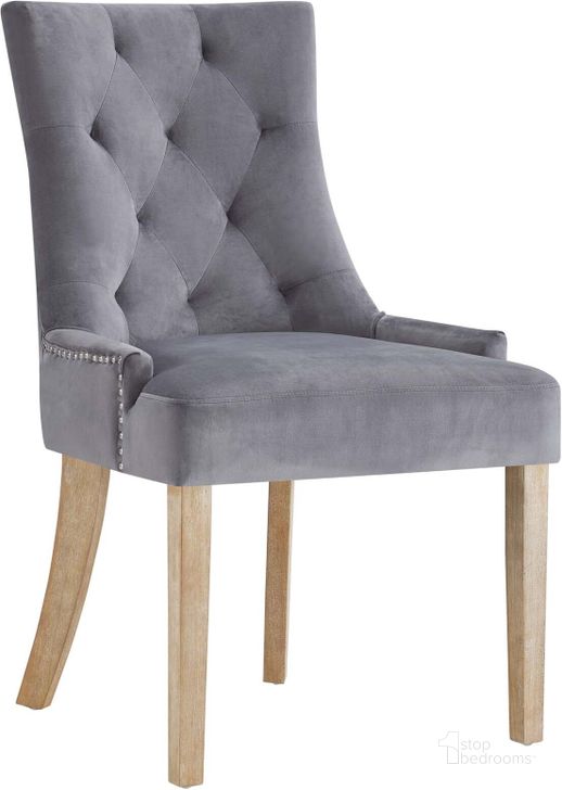 The appearance of Pose Gray Performance Velvet Dining Chair designed by Modway in the modern / contemporary interior design. This gray piece of furniture  was selected by 1StopBedrooms from Pose Collection to add a touch of cosiness and style into your home. Sku: EEI-2577-GRY. Product Type: Dining Chair. Material: Foam. Image1