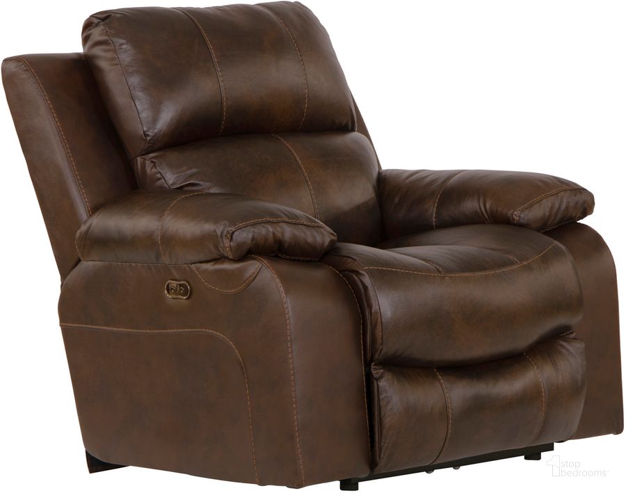 The appearance of Positano Italian Top Grain Leather Match Recliner In Cocoa 6499041268930680 designed by Catnapper in the traditional interior design. This cocoa piece of furniture  was selected by 1StopBedrooms from Positano Collection to add a touch of cosiness and style into your home. Sku: 6499041268930689. Product Type: Recliner. Material: Leather Match. Image1