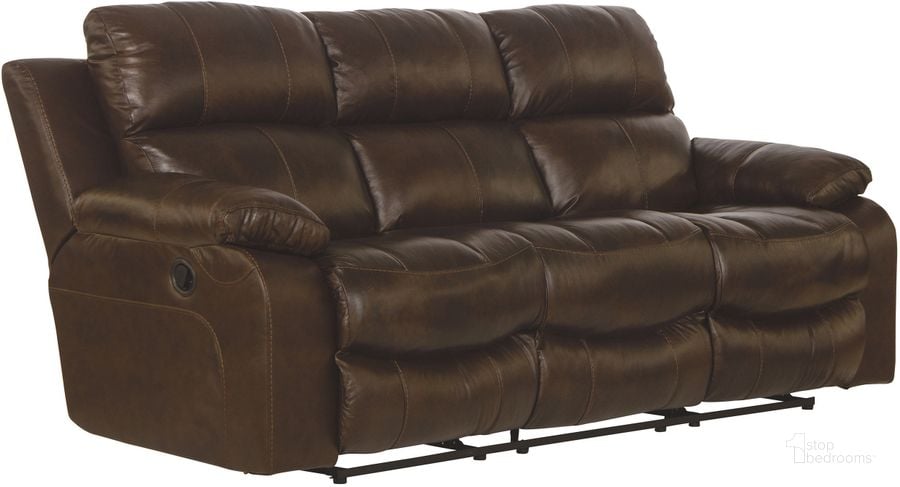 The appearance of Positano Italian Top Grain Leather Match Reclining Sofa In Cocoa 49911268930689 designed by Catnapper in the traditional interior design. This cocoa piece of furniture  was selected by 1StopBedrooms from Positano Collection to add a touch of cosiness and style into your home. Sku: 49911268930689. Material: Leather Match. Product Type: Reclining Sofa. Image1