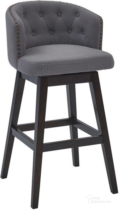 The appearance of Prangley Grey Barstool 0qb24412975 designed by Artisan Elegance in the modern / contemporary interior design. This gray piece of furniture  was selected by 1StopBedrooms from Prangley Collection to add a touch of cosiness and style into your home. Sku: LCCIBAESGR26. Material: Wood. Product Type: Barstool. Image1