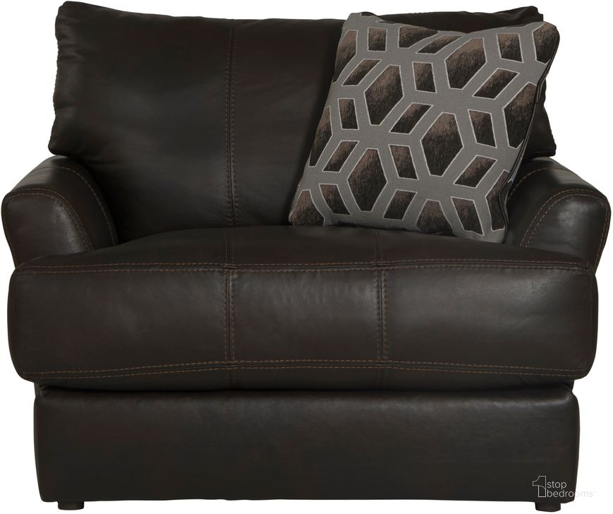 The appearance of Prato Italian Top Grain Leather Match Chair with Cuddler Seat Cushion In Chocolate designed by Jackson in the traditional interior design. This chocolate piece of furniture  was selected by 1StopBedrooms from Prato Collection to add a touch of cosiness and style into your home. Sku: 248201127389307389. Material: Leather. Product Type: Accent Chair. Image1