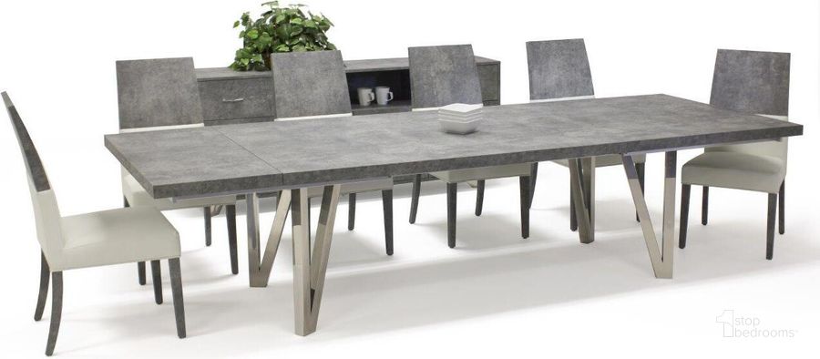 The appearance of Prato Matte Concrete Dining Table designed by Sharelle Furnishings in the  interior design. This concrete piece of furniture  was selected by 1StopBedrooms from Prato Collection to add a touch of cosiness and style into your home. Sku: PRATO-MC-DINTABLE. Table Base Style: Double Pedestal. Product Type: Dining Table. Table Top Shape: Rectangular. Size: 124". Image1