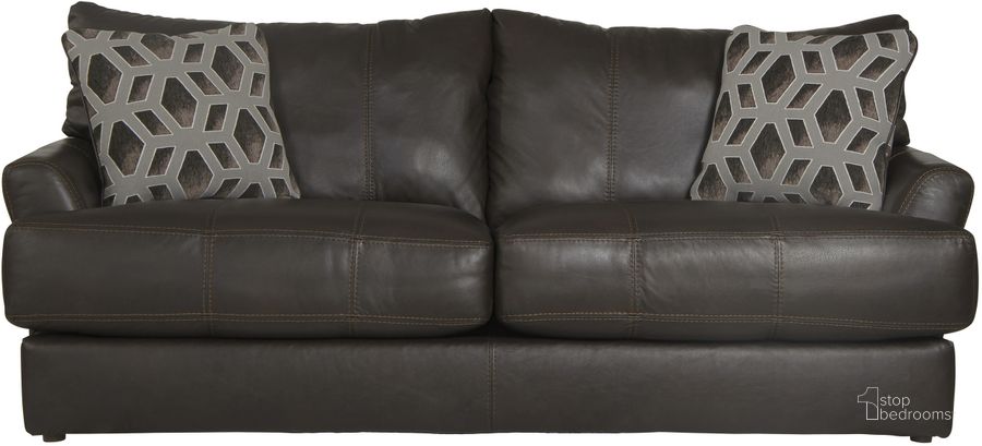 The appearance of Prato Top Grain Italian Leather Match Sofa with Cuddler Cushions In Chocolate designed by Jackson in the traditional interior design. This chocolate piece of furniture  was selected by 1StopBedrooms from Prato Collection to add a touch of cosiness and style into your home. Sku: 248203127389307389. Material: Leather. Product Type: Sofa. Image1