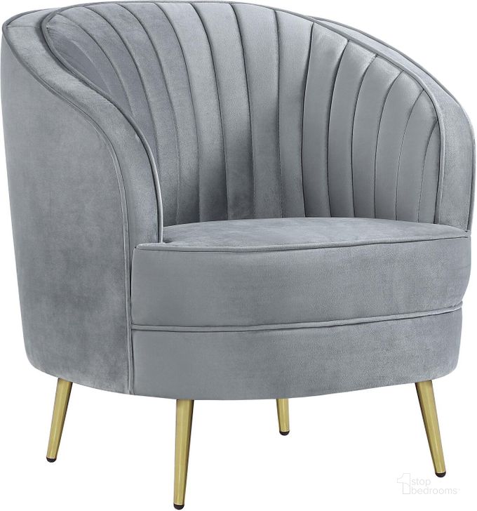 The appearance of Prattsville Grey Accent Chair designed by Boho House in the modern / contemporary interior design. This grey piece of furniture  was selected by 1StopBedrooms from Prattsville Collection to add a touch of cosiness and style into your home. Sku: 506866. Product Type: Accent Chair. Material: Stainless Steel. Image1