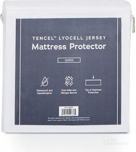 The appearance of Premier Tencel Lyocell Mattress Protector WKTJSKMP designed by Malouf in the modern / contemporary interior design. This white piece of furniture  was selected by 1StopBedrooms from Lyocell Collection to add a touch of cosiness and style into your home. Sku: WKTJSKMP. Product Type: Mattress Protector. Image1
