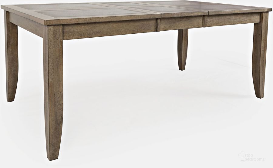 The appearance of Prescott Park Modern Contemporary 74 Inch Extension Dining Table With Tile Inlay designed by Jofran in the transitional interior design. This weathered oak piece of furniture  was selected by 1StopBedrooms from Prescott Park Collection to add a touch of cosiness and style into your home. Sku: 1936-42. Table Base Style: Legs. Material: Wood. Product Type: Dining Table. Table Top Shape: Rectangular. Size: 74". Image1