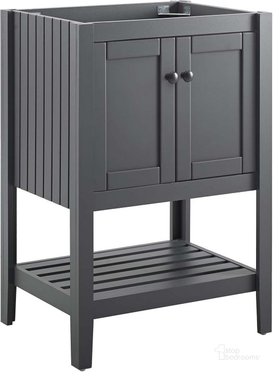 The appearance of Prestige 23 Inch Bathroom Vanity Cabinet EEI-3919-GRY designed by Modway in the modern / contemporary interior design. This gray piece of furniture  was selected by 1StopBedrooms from Prestige Collection to add a touch of cosiness and style into your home. Sku: EEI-3919-GRY. Material: Wood. Product Type: Bathroom Vanity. Image1