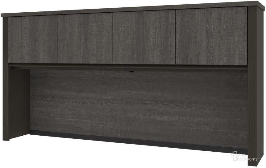 The appearance of Prestige + hutch for credenza in Bark Gray and Slate designed by Bestar in the modern / contemporary interior design. This slate piece of furniture  was selected by 1StopBedrooms from Prestige Plus Collection to add a touch of cosiness and style into your home. Sku: 99520-000047. Material: Wood. Product Type: Hutch. Image1