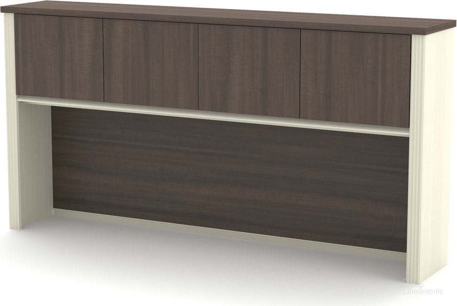 The appearance of White Chocolate and Antigua Hutch with Prestige For Credenza designed by Bestar in the modern / contemporary interior design. This white and brown piece of furniture  was selected by 1StopBedrooms from Prestige Plus Collection to add a touch of cosiness and style into your home. Sku: 99520-2152. Material: Wood. Product Type: Hutch.