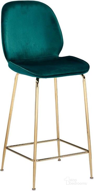 The appearance of Preston 24 Inch Velvet Counter Stool Set of 2 In Green designed by Best Master Furniture in the modern / contemporary interior design. This green piece of furniture  was selected by 1StopBedrooms from Preston Collection to add a touch of cosiness and style into your home. Sku: T04GRN24. Product Type: Barstool. Material: Velvet. Image1