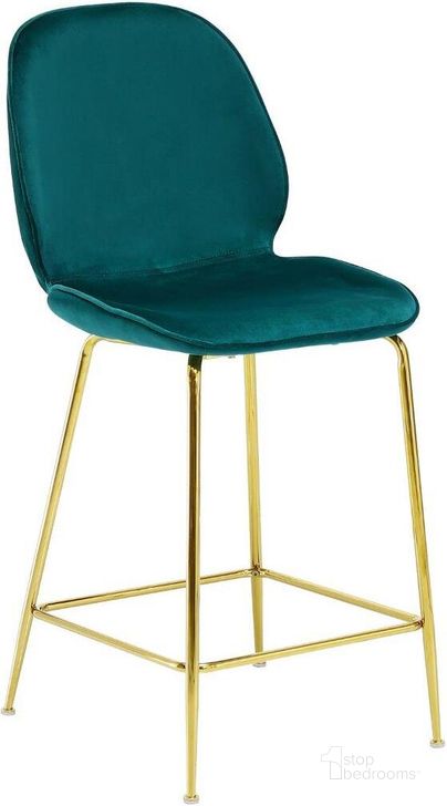The appearance of Preston 29 Inch Velvet Counter Stool Set of 2 In Green designed by Best Master Furniture in the modern / contemporary interior design. This green piece of furniture  was selected by 1StopBedrooms from Preston Collection to add a touch of cosiness and style into your home. Sku: T04GRN29. Product Type: Barstool. Material: Velvet. Image1