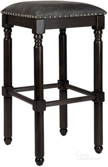 The appearance of Preston Bar Stool BST6400A designed by Safavieh in the traditional interior design. This black piece of furniture  was selected by 1StopBedrooms from Preston Collection to add a touch of cosiness and style into your home. Sku: BST6400A-SET2. Material: Wood. Product Type: Barstool. Image1