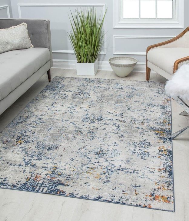 The appearance of Preston PS55B Seafoam White Transitional Vintage White 8' x 10' Area Rug designed by Rugs America in the transitional interior design. This white piece of furniture  was selected by 1StopBedrooms from Preston Collection to add a touch of cosiness and style into your home. Sku: RA30189. Material: Polypropylene. Product Type: Area Rugs. Image1