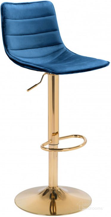 The appearance of Prima Black and Gold Bar Chair 101813 designed by Zuo Modern in the modern / contemporary interior design. This royal blue and gold piece of furniture  was selected by 1StopBedrooms from Prima Collection to add a touch of cosiness and style into your home. Sku: 101813. Material: Steel. Product Type: Bar Chair. Image1