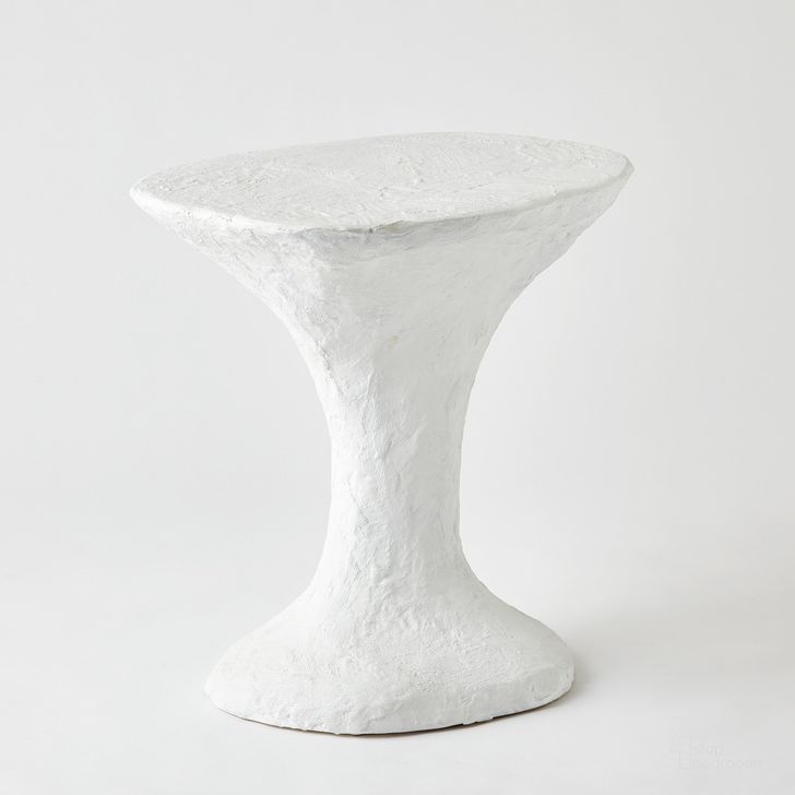 The appearance of Primitive Accent Table In Soft White designed by Global Views in the modern / contemporary interior design. This white piece of furniture  was selected by 1StopBedrooms from Primitive Collection to add a touch of cosiness and style into your home. Sku: 7.30153. Product Type: Accent Table. Material: Ceramic. Image1