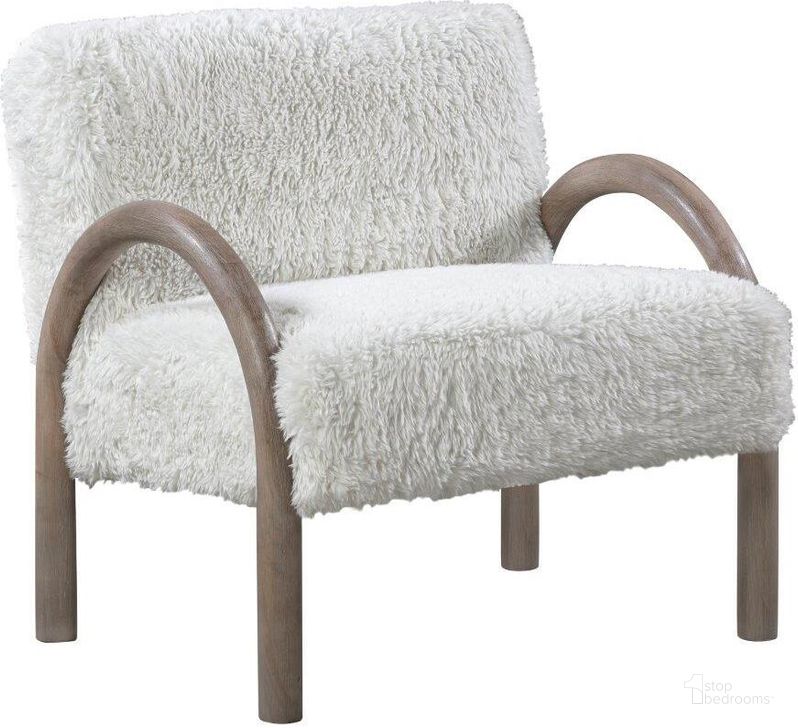 The appearance of Princeton Boucle Chair In White designed by Union Home Furniture in the modern / contemporary interior design. This white piece of furniture  was selected by 1StopBedrooms from Princeton Collection to add a touch of cosiness and style into your home. Sku: LVR00734. Material: Wood. Product Type: Accent Chair. Image1