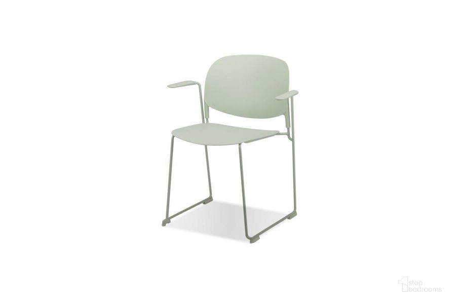 The appearance of Pringle Armchair Set of 2 In Matcha designed by Mobital in the modern / contemporary interior design. This light green piece of furniture  was selected by 1StopBedrooms from Pringle Collection to add a touch of cosiness and style into your home. Sku: DAR-PRIN-MATC-PCMA. Material: Polypropylene. Product Type: Arm Chair. Image1