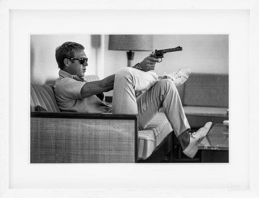 Steve mcqueen discount print with gun