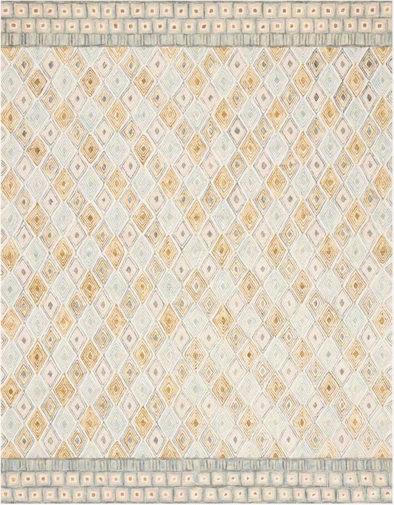 The appearance of Priti Mist/Gold Rug PRITPRT-05MIGO2339 designed by Loloi Rugs in the modern / contemporary interior design. This mist and gold piece of furniture  was selected by 1StopBedrooms from Priti Collection to add a touch of cosiness and style into your home. Sku: PRITPRT-05MIGO2339. Material: Wool. Product Type: Rug. Image1
