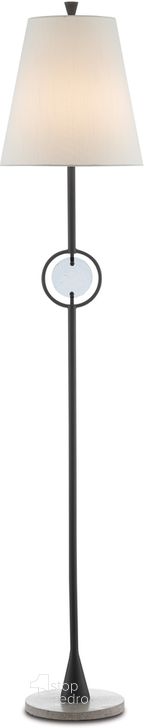 The appearance of Privateer Black Floor Lamp designed by Currey & Company in the modern / contemporary interior design. This black piece of furniture  was selected by 1StopBedrooms from Privateer Collection to add a touch of cosiness and style into your home. Sku: 8000-0089. Product Type: Floor Lamp. Material: Iron. Image1