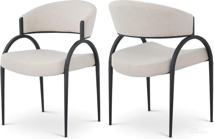 The appearance of Privet Beige Dining Chair Set of 2 931Beige-C designed by Meridian in the modern / contemporary interior design. This beige piece of furniture  was selected by 1StopBedrooms from Privet Collection to add a touch of cosiness and style into your home. Sku: 931Beige-C. Product Type: Dining Chair. Material: Iron. Image1